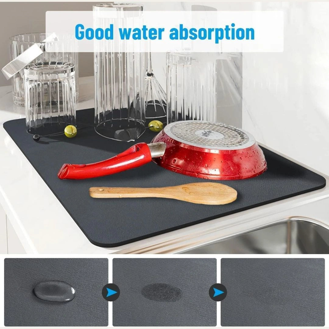 Rubber Water Absorbent Square Drying Mat (Buy 1 Get 1 Free)