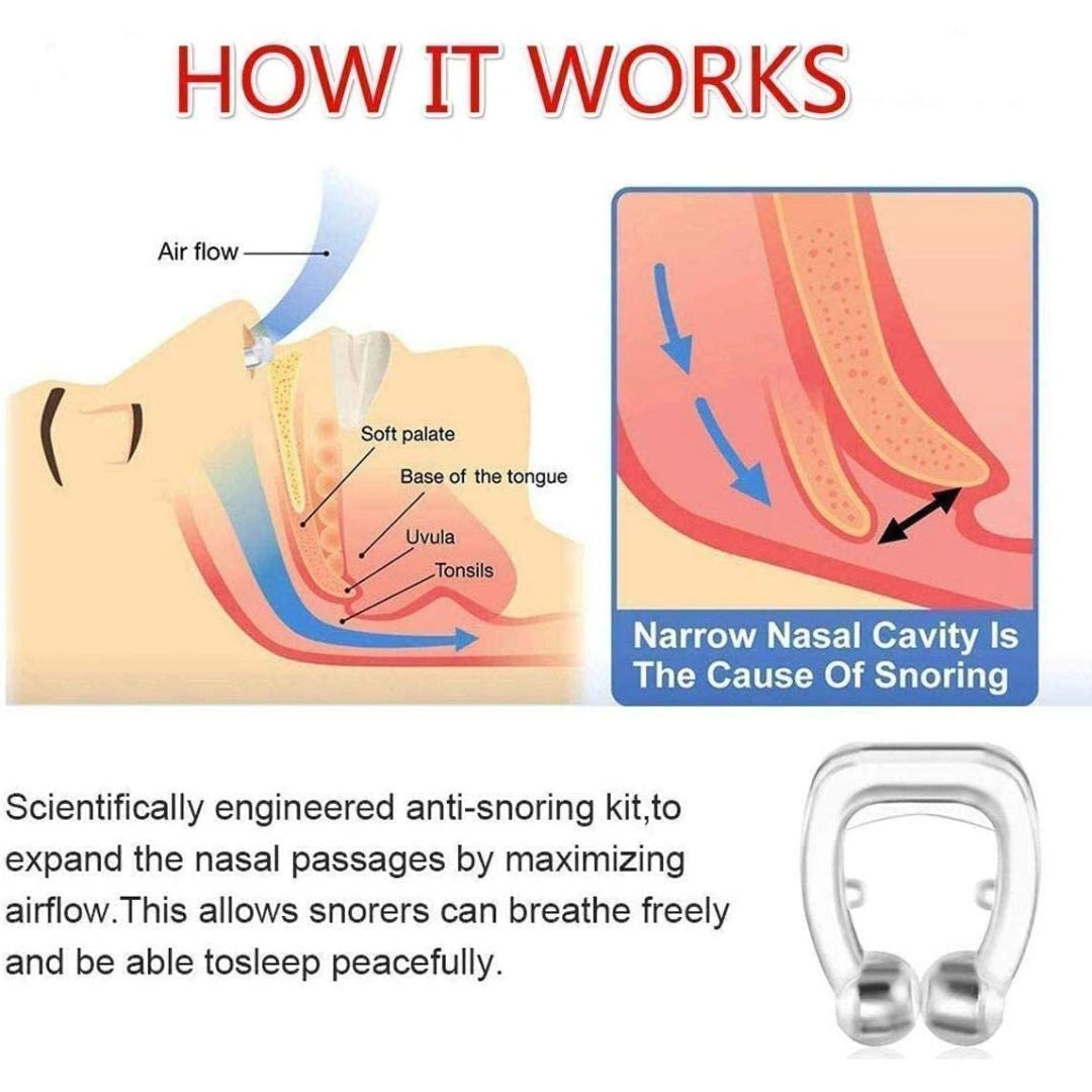 Anti Snore Nose Clip (Buy 1 Get 1 Free)