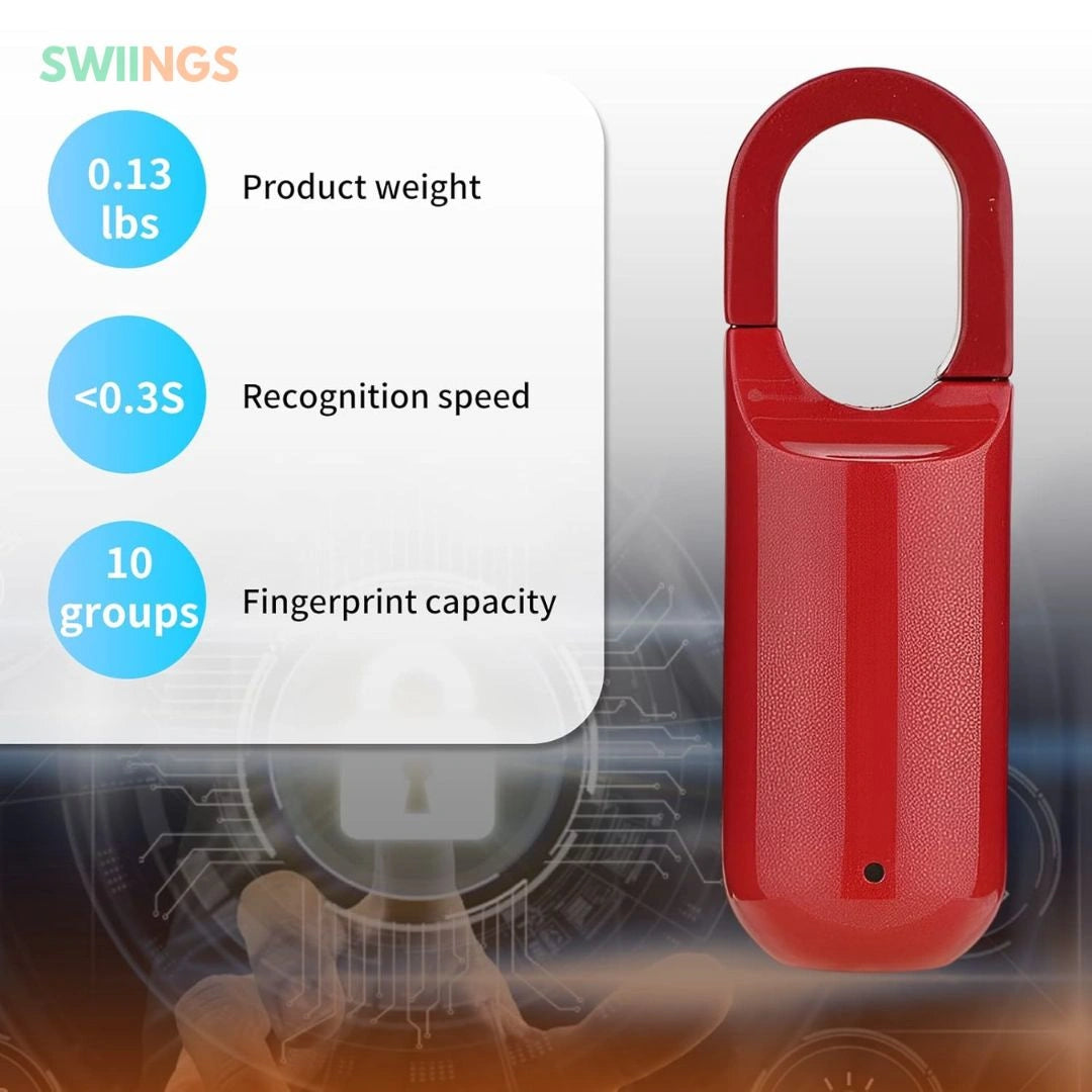 Mini Smart Fingerprint Lock Biometric USB Rechargeable