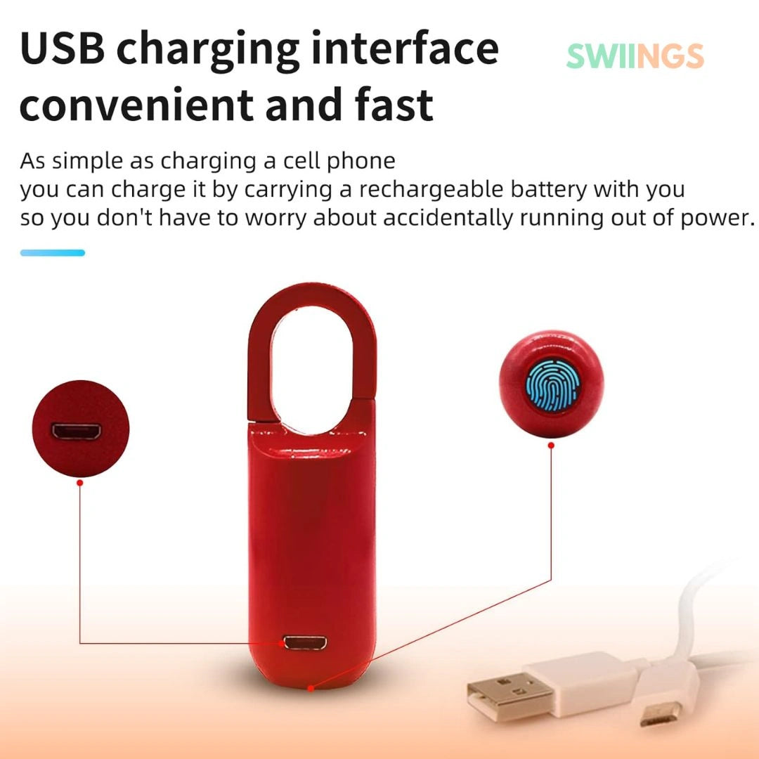 Mini Smart Fingerprint Lock Biometric USB Rechargeable