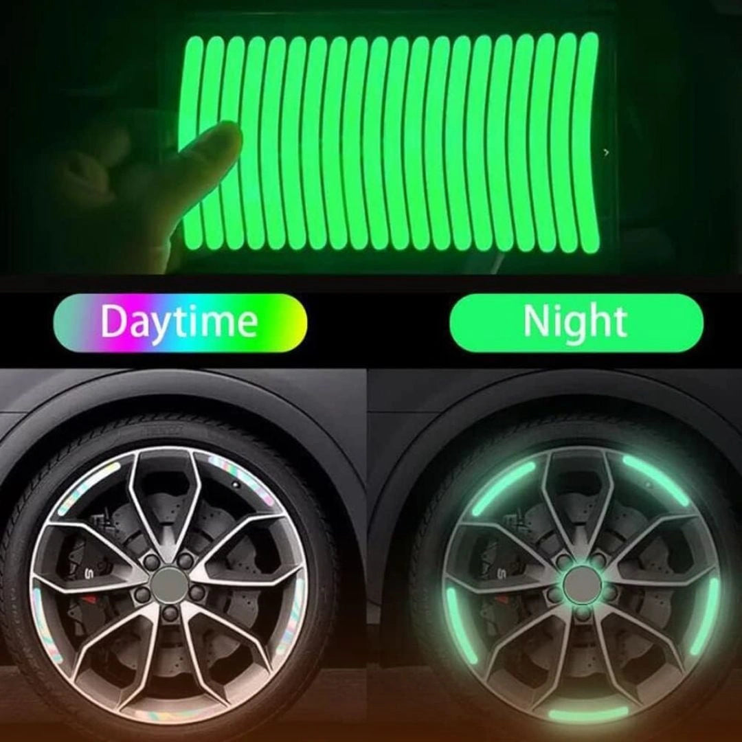 Reflective Wheel Tire Rim Sticker Tape 10pcs (Buy 1 Get 1 Free)