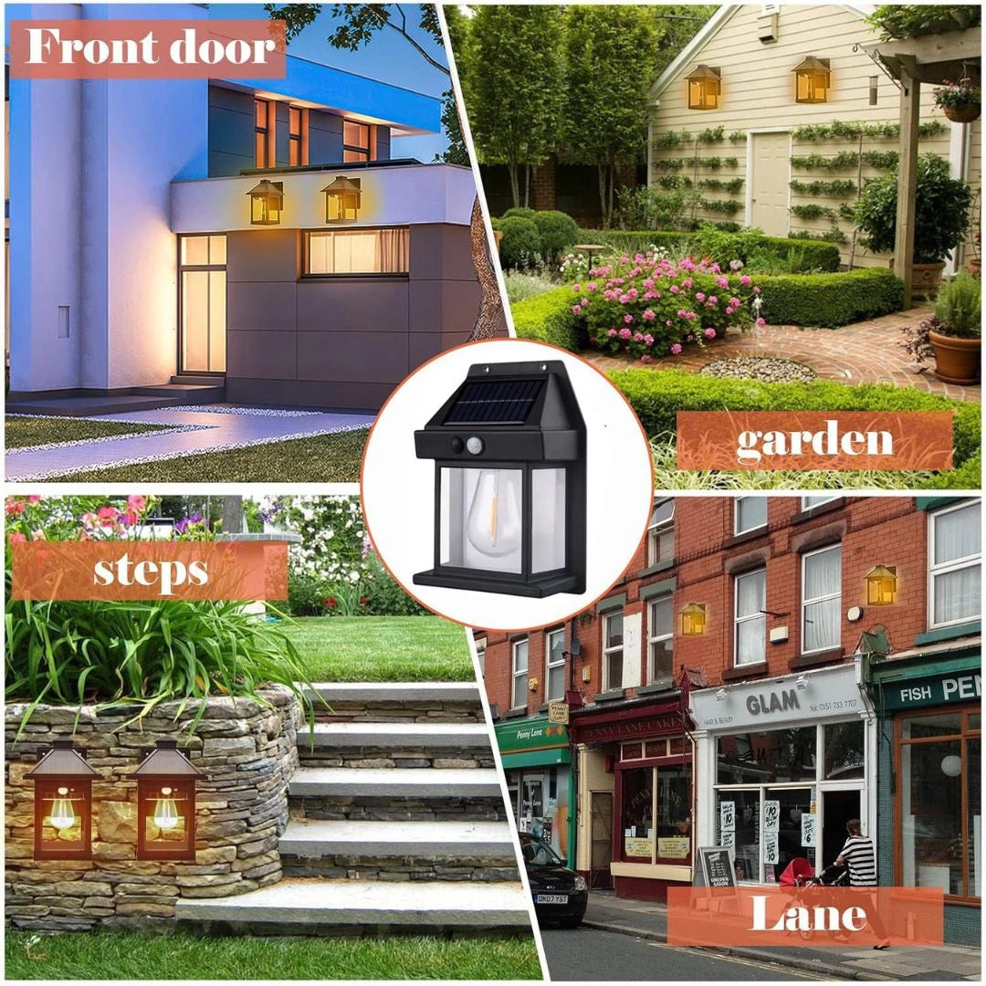 Solar Powered Motion Sensor Wall Lamp