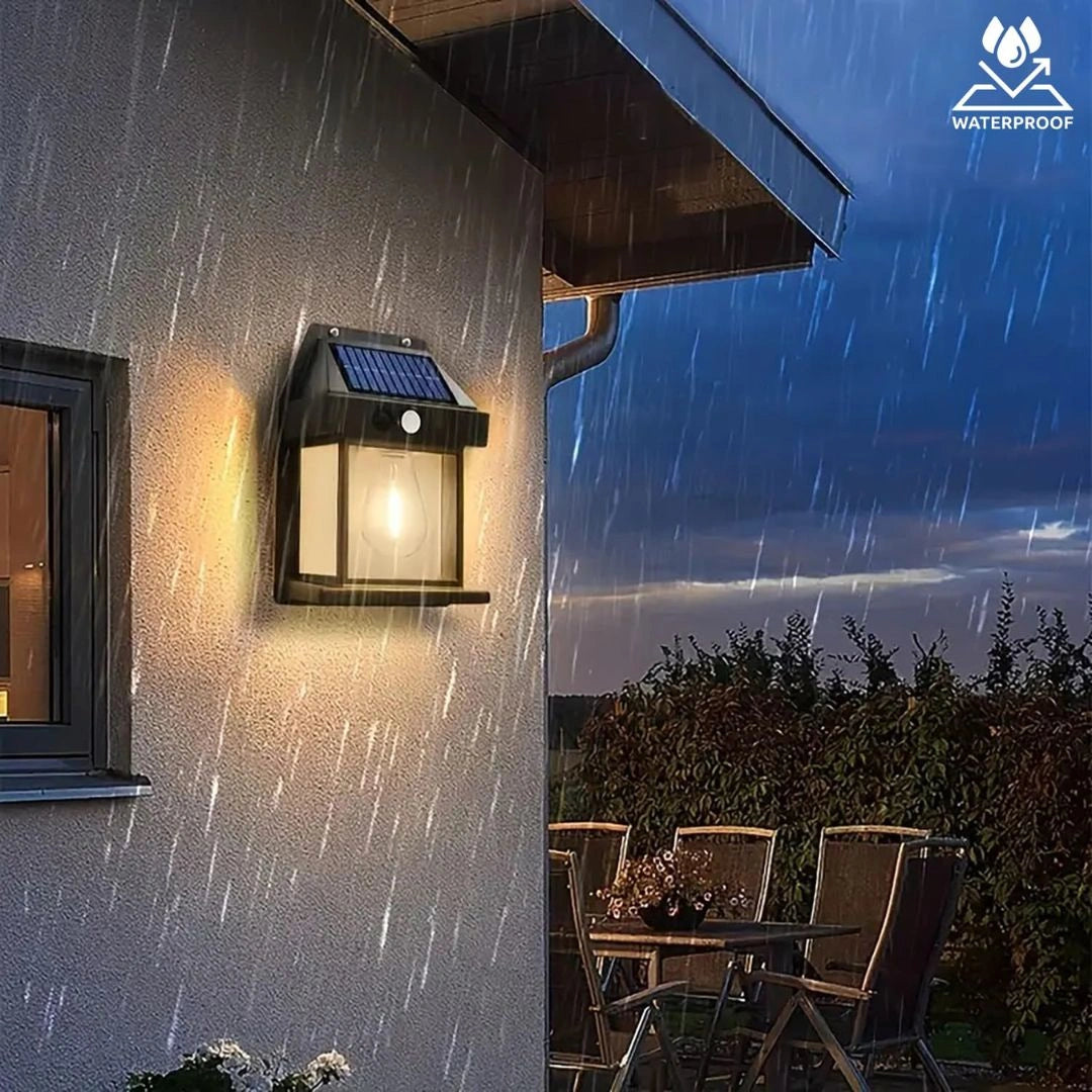 Solar Powered Motion Sensor Wall Lamp