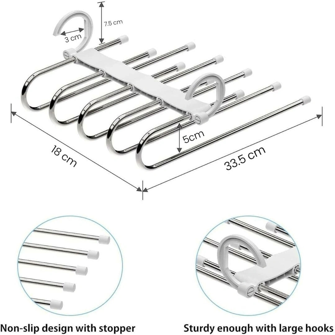 5 in 1 Stainless Steel Foldable Hangers