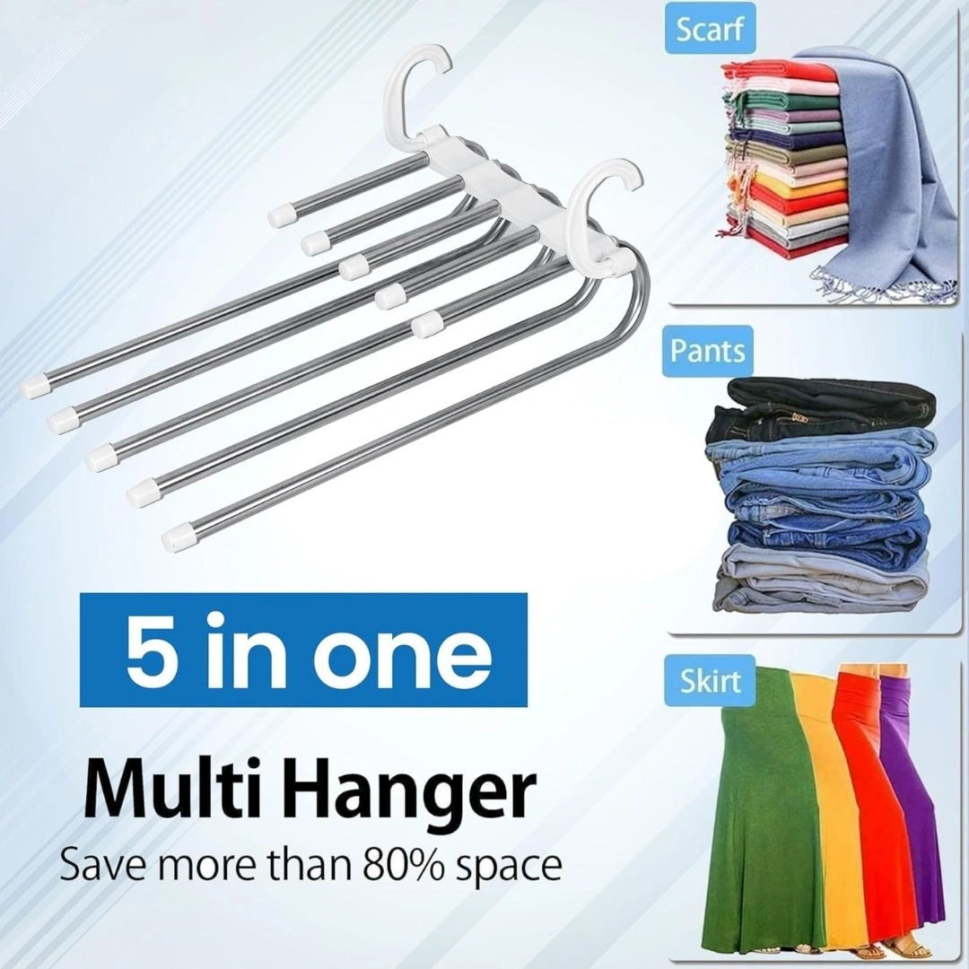 5 in 1 Stainless Steel Foldable Hangers