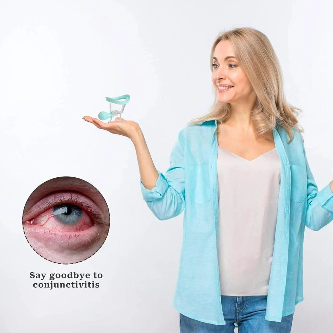 Portable Silicone Manual Air Pressure Eye Wash Cup