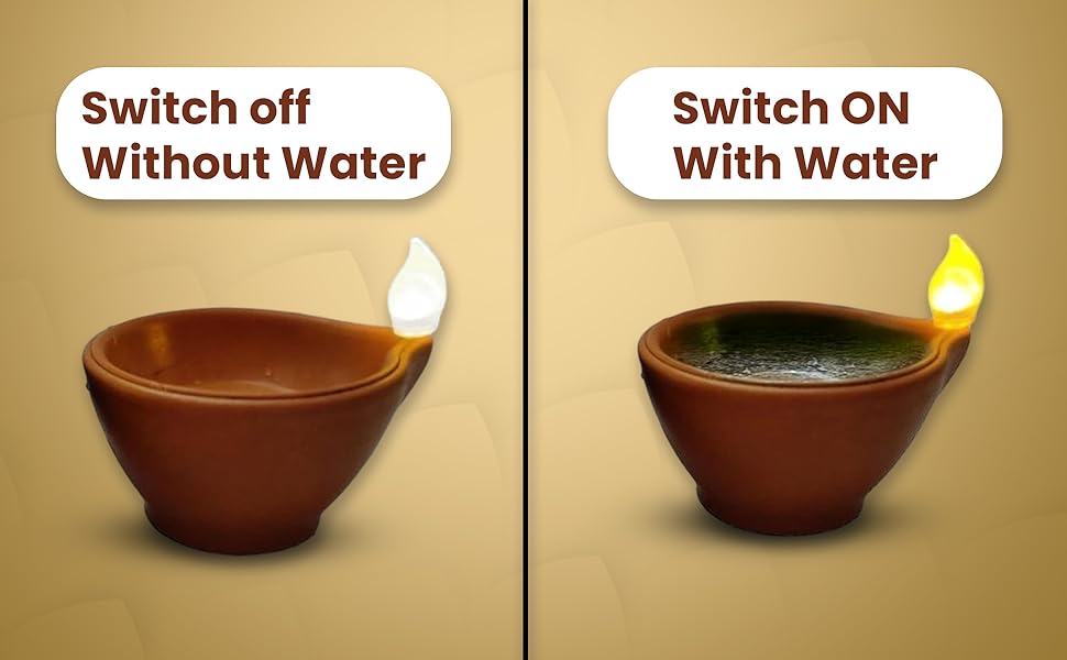 LED Light Water Digital Diyas