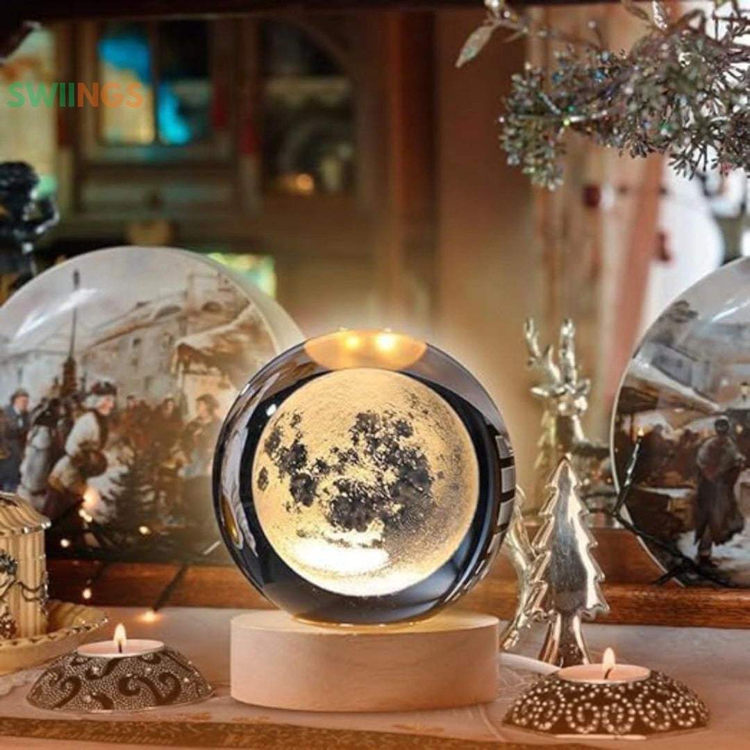 3D Crystal Moon Ball Lamp