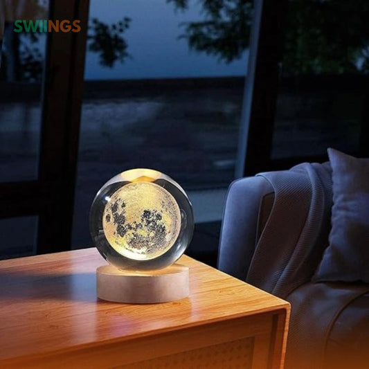 3D Crystal Moon Ball Lamp
