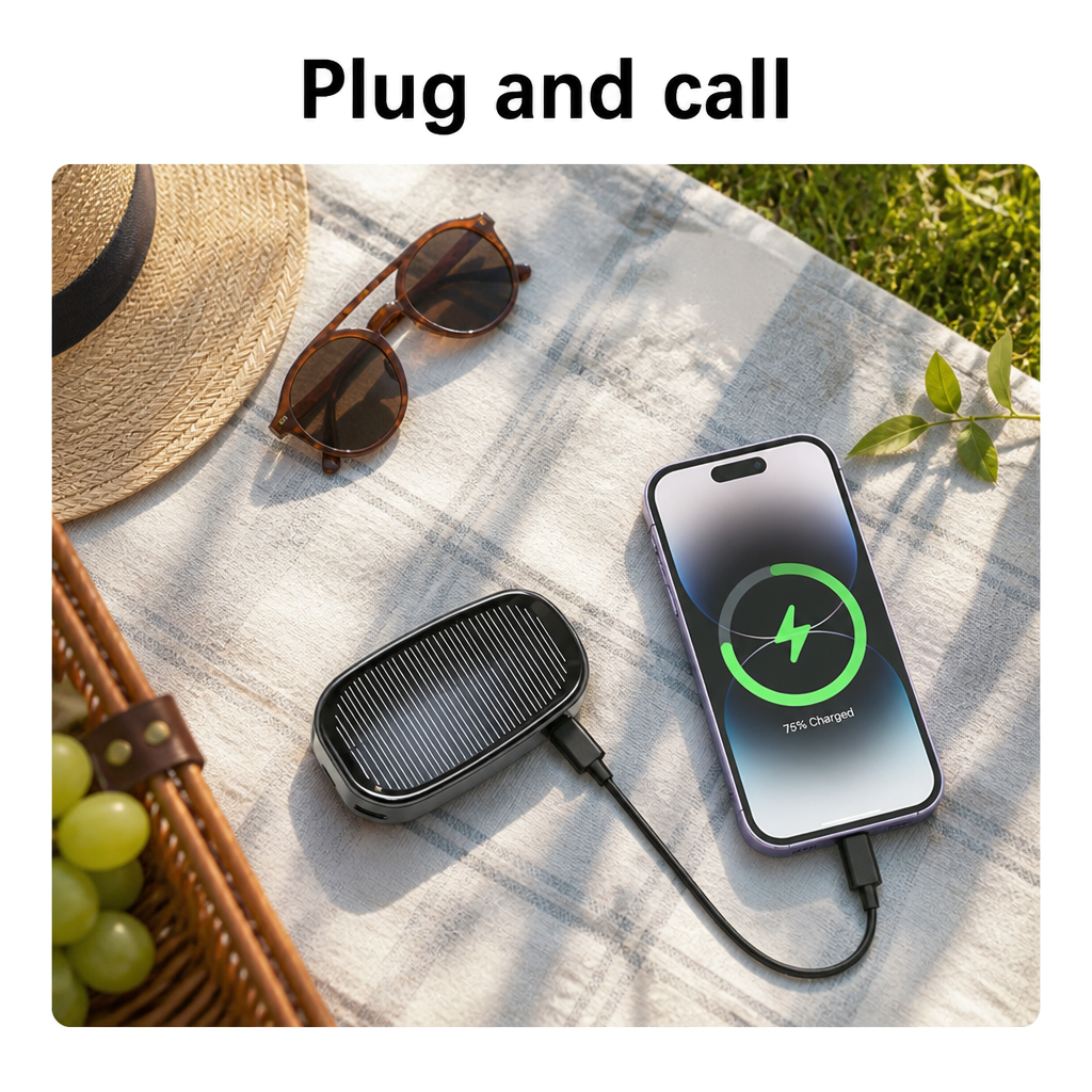 Solar Keychain Charger Powerbank (1200 mAh)