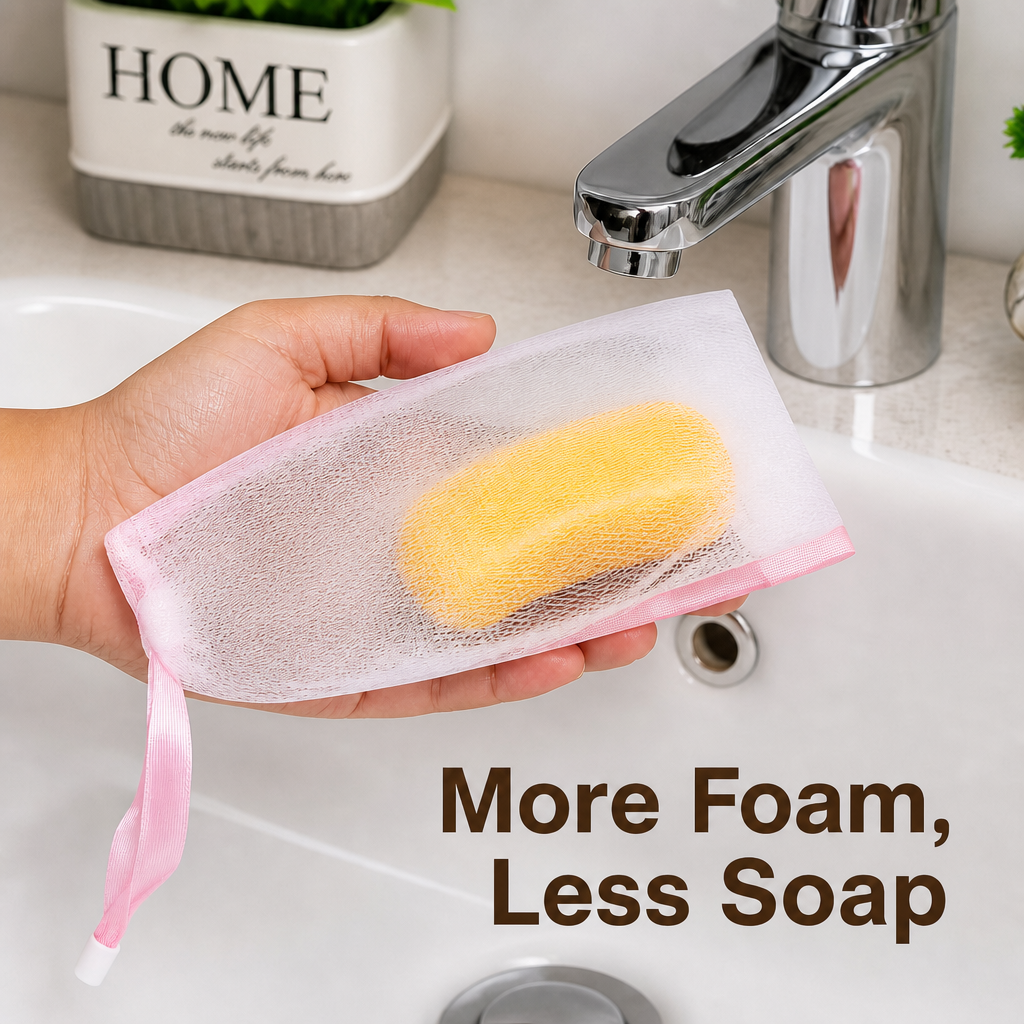 Bubble Foam Soap Net(Pack Of 4Pcs)