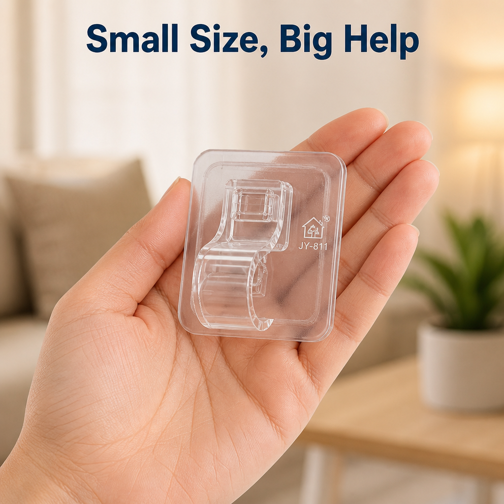 No-Drill Curtain Rod Holders (Set of 4 Pcs)