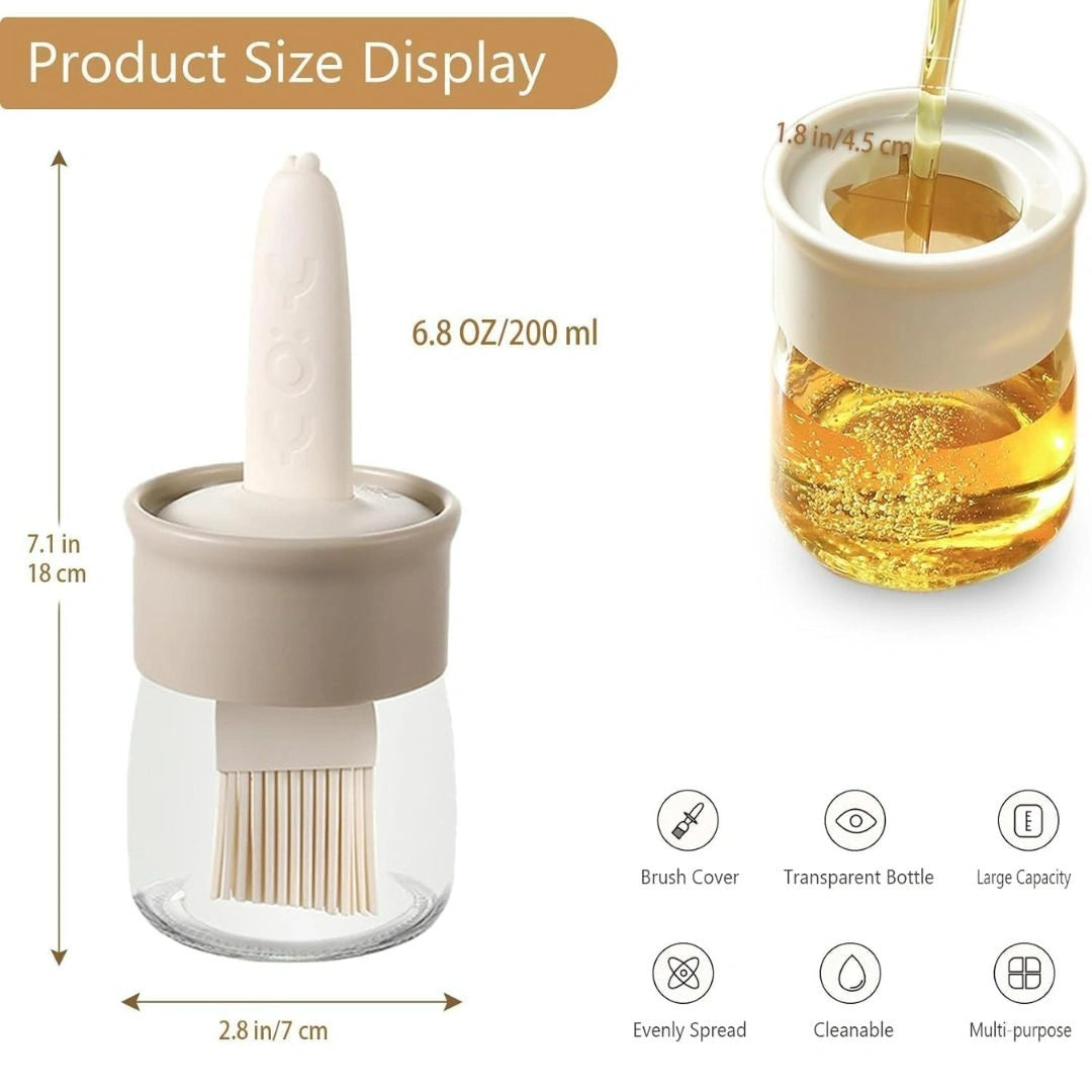 Oil Dispenser Bottle With Silicone Brush