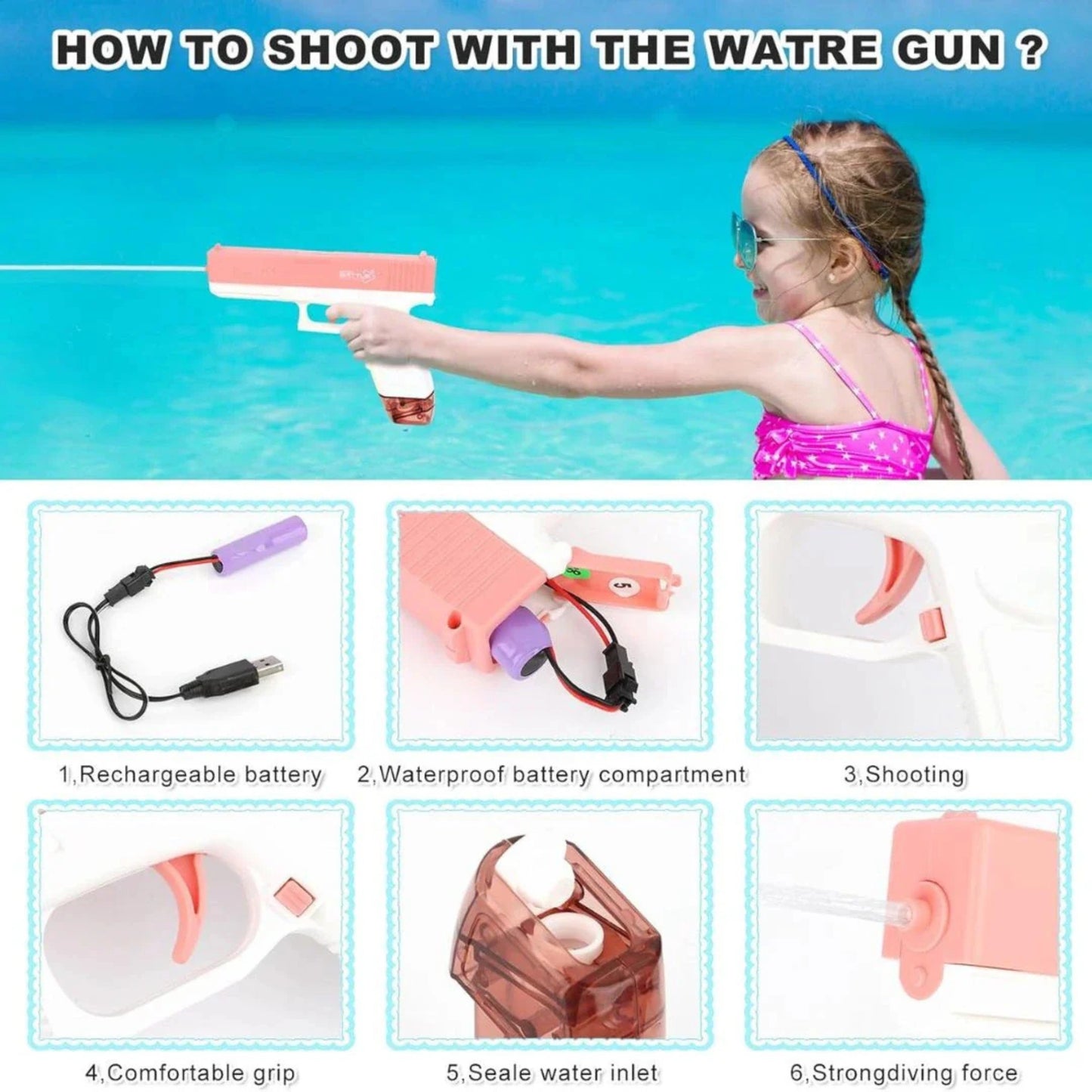 Rapid Water Gun Toy For Kids