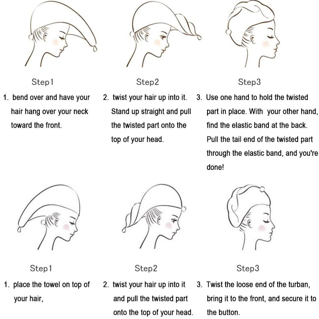 Hair Dry Turban Microfiber Towel