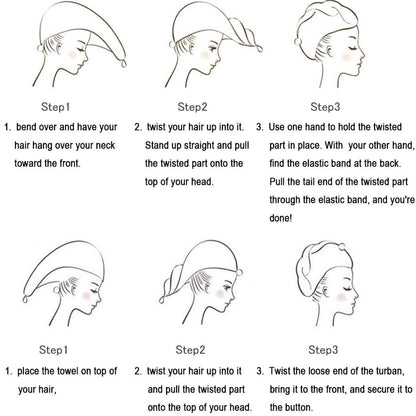 Hair Dry Turban Microfiber Towel