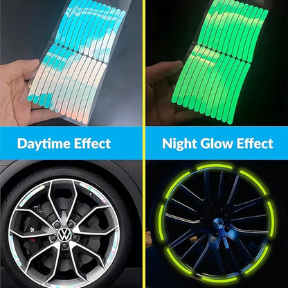 Reflective Wheel Tire Rim Sticker Tape 10pcs (Buy 1 Get 1 Free)