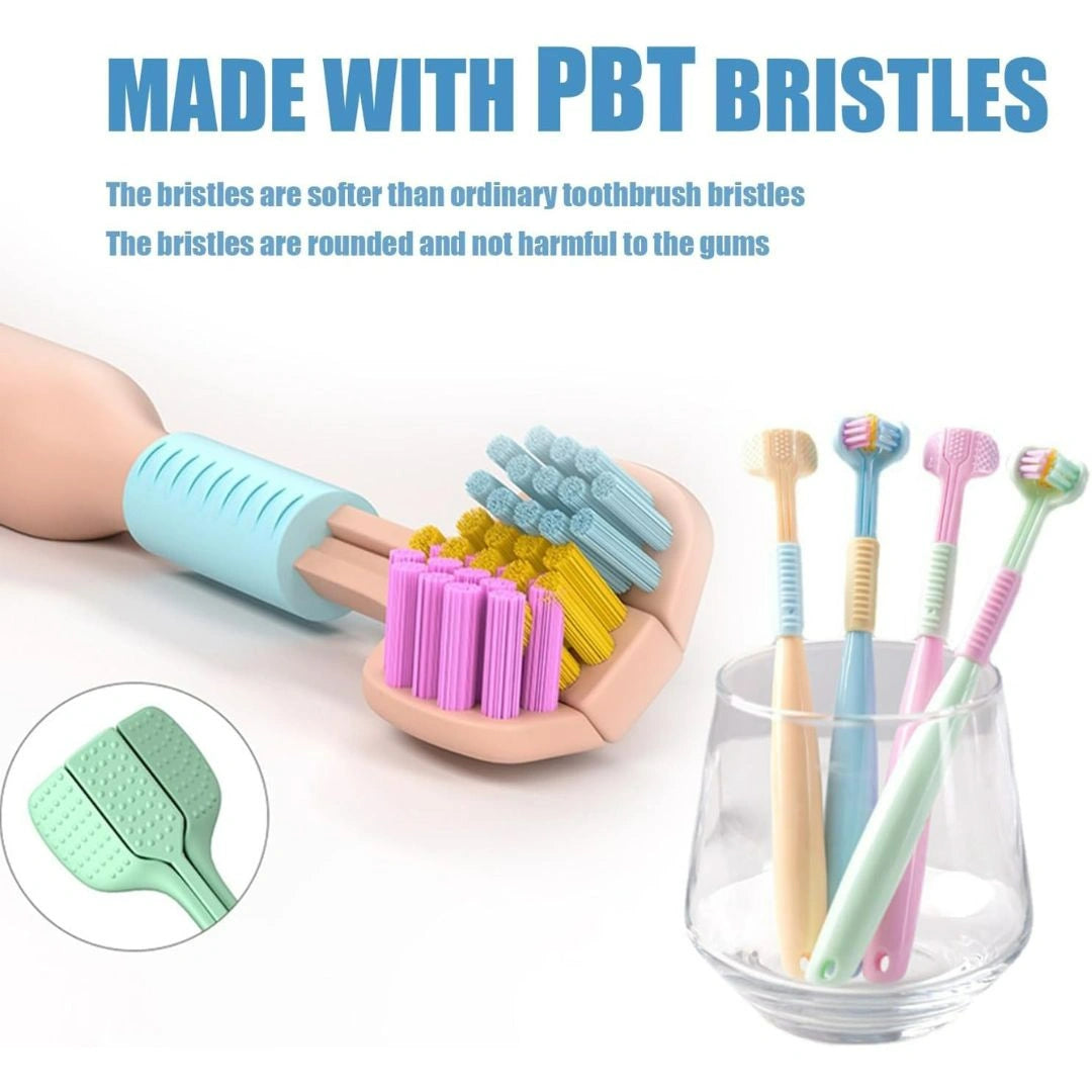Athelas 3 Sided Kids Manual Toothbrush