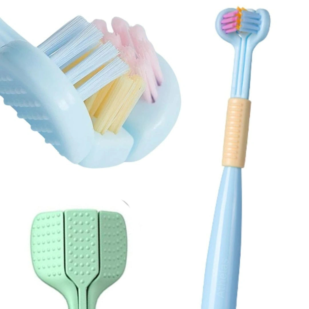 Athelas 3 Sided Kids Manual Toothbrush