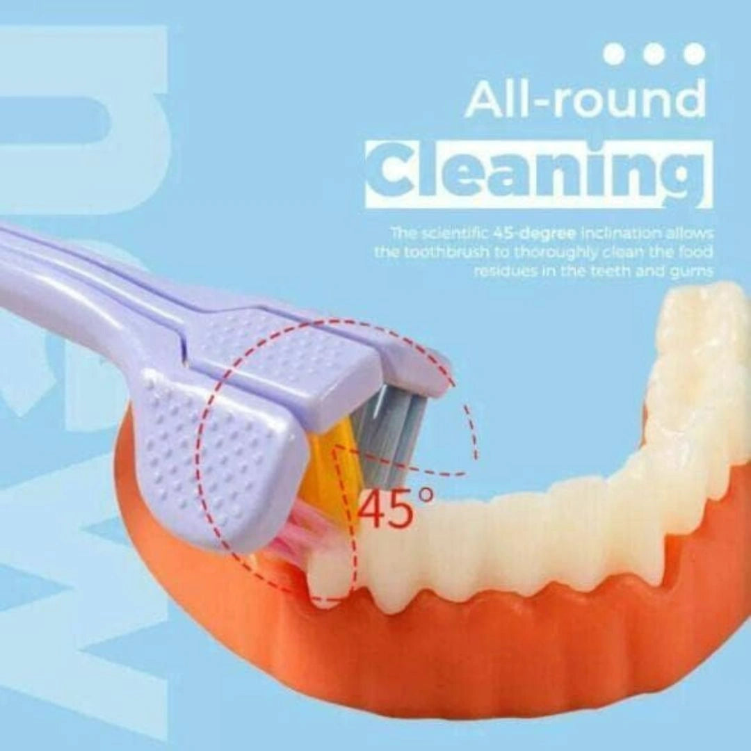 Athelas 3 Sided Kids Manual Toothbrush