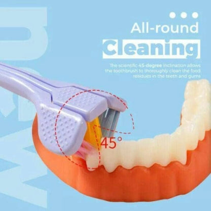 Athelas 3 Sided Kids Manual Toothbrush