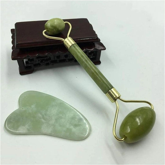 Facial Massager Jade Roller & Gua Sha Tool