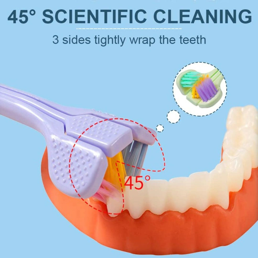 Athelas 3 Sided Kids Manual Toothbrush