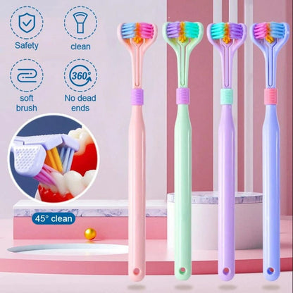 Athelas 3 Sided Kids Manual Toothbrush