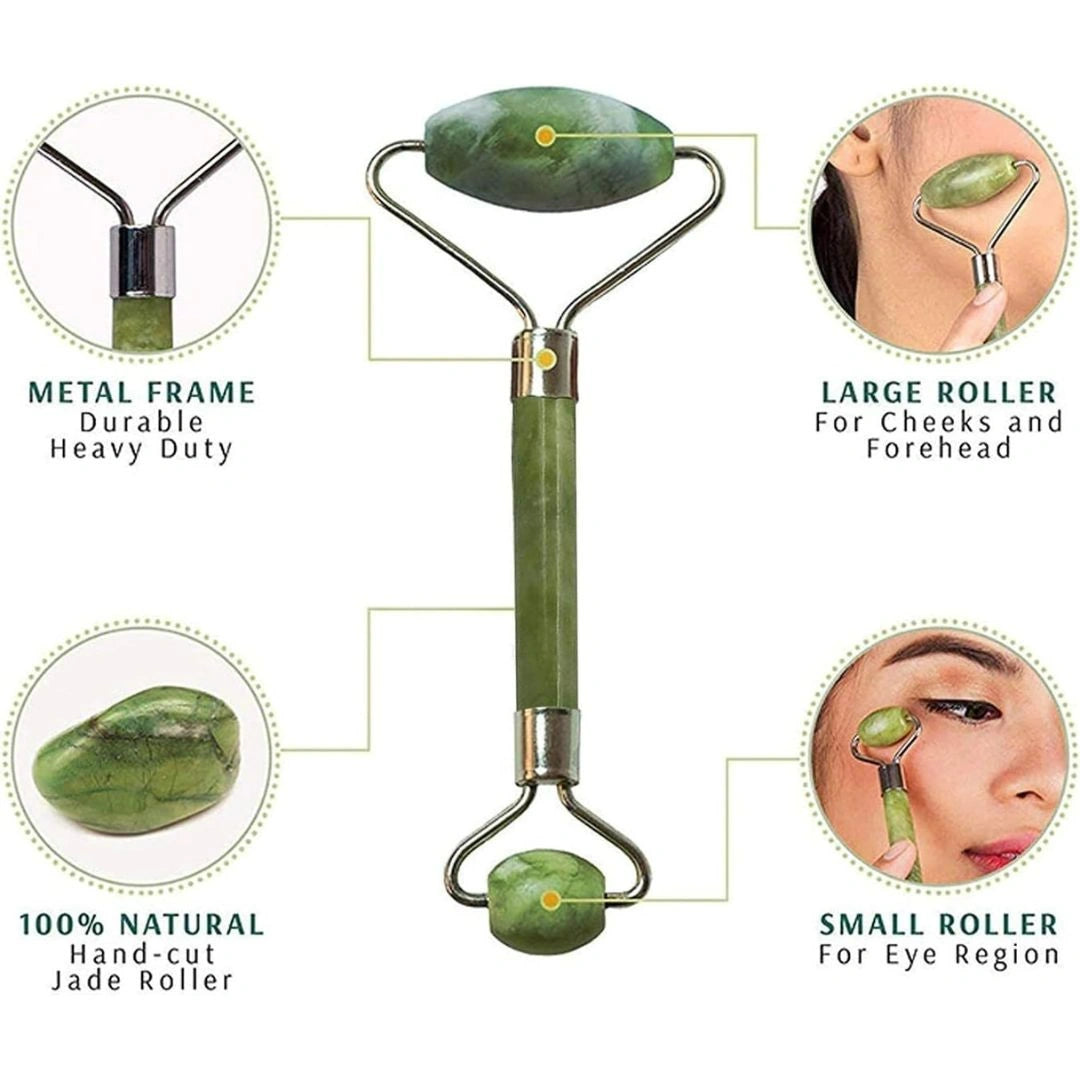Facial Massager Jade Roller & Gua Sha Tool