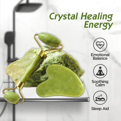 Facial Massager Jade Roller & Gua Sha Tool