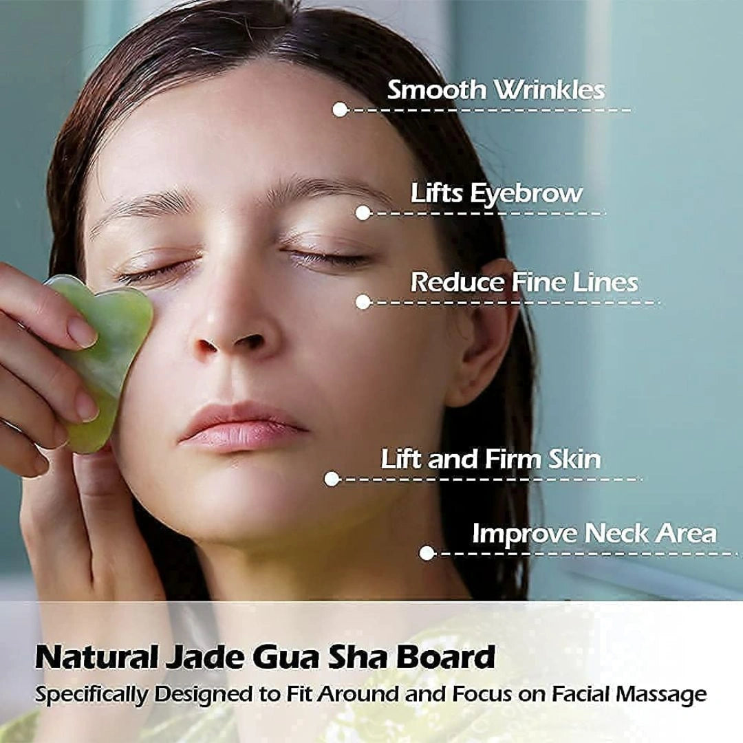 Facial Massager Jade Roller & Gua Sha Tool