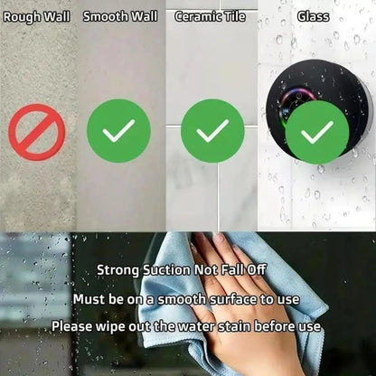 Mini Bluetooth Shower Speaker with RGB Lights