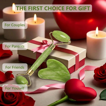 Facial Massager Jade Roller & Gua Sha Tool