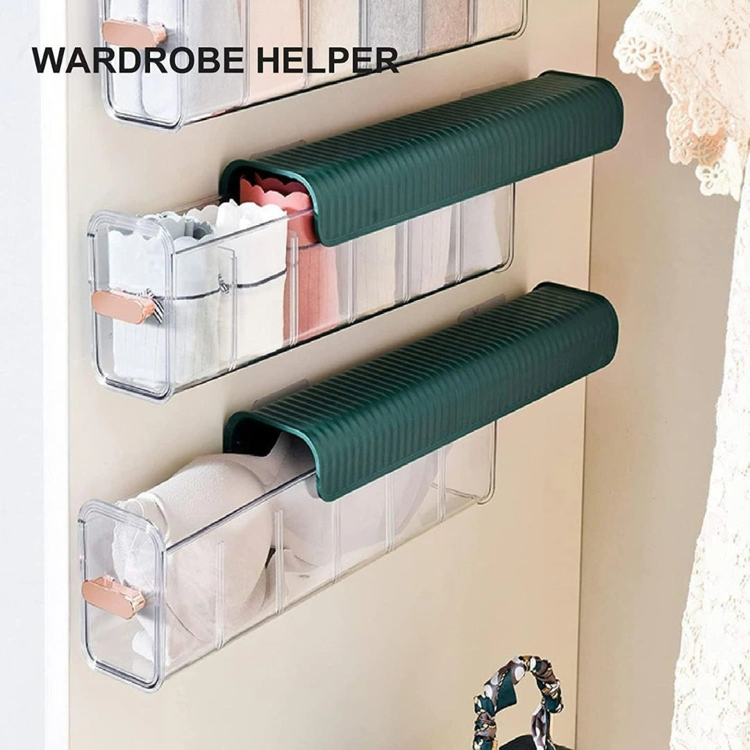 Wall Mounted Underwear & Socks Organizer 6 Cell