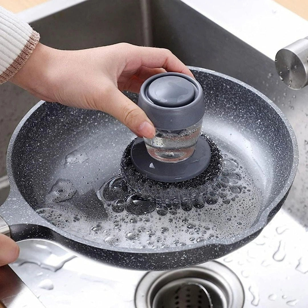Kitchen Soap Dispensing Palm Brush