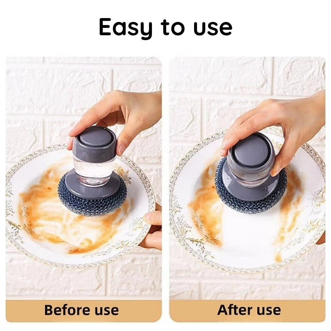Kitchen Soap Dispensing Palm Brush