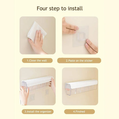 Wall Mounted Underwear & Socks Organizer 6 Cell