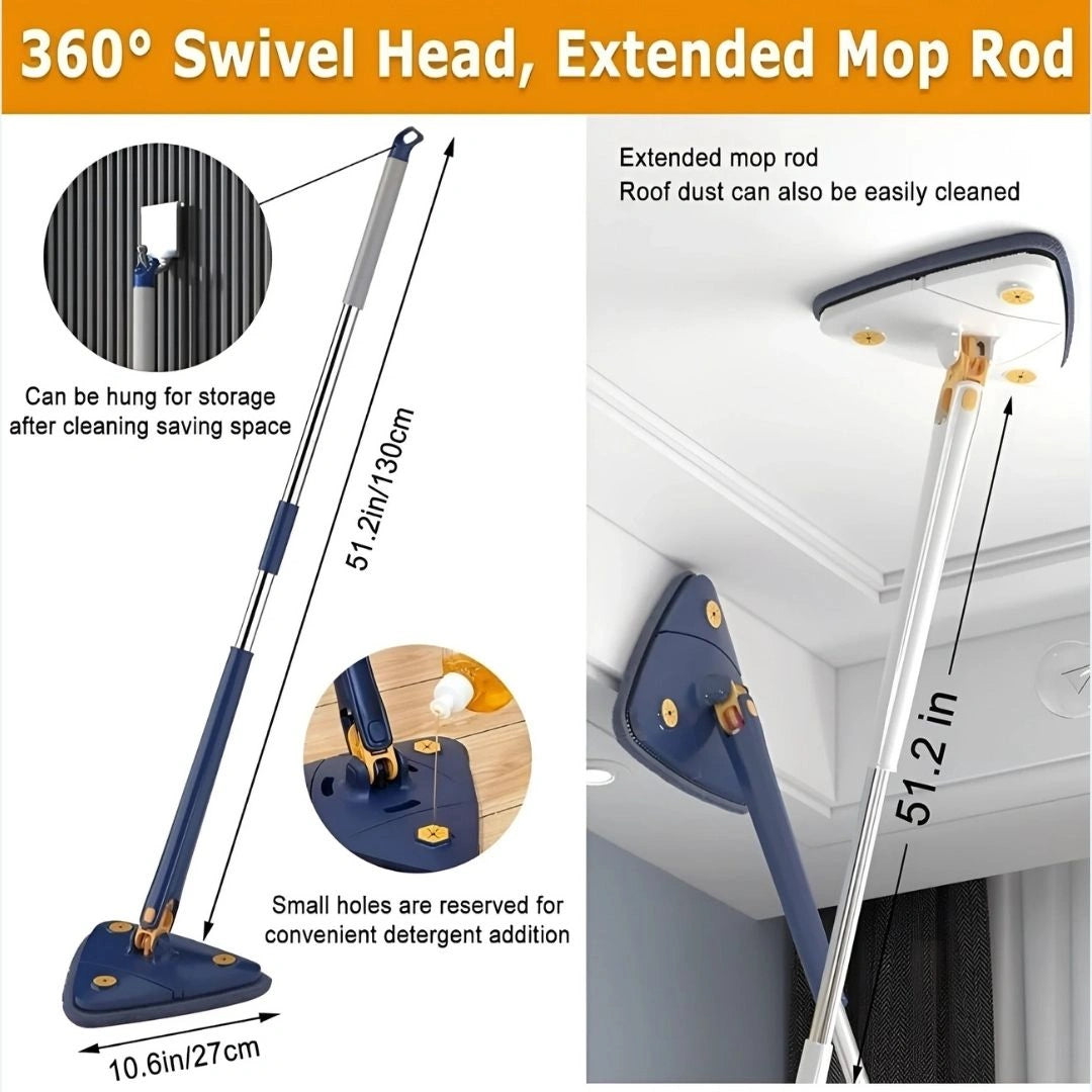 Squeezing 360 Triangle Cleaning Mop
