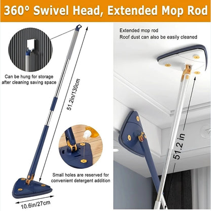 Squeezing 360 Triangle Cleaning Mop