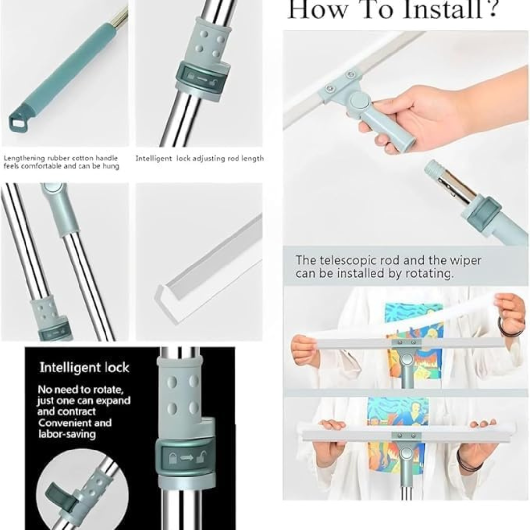 Multifunctional And Adjustable Magic Broom Wiper