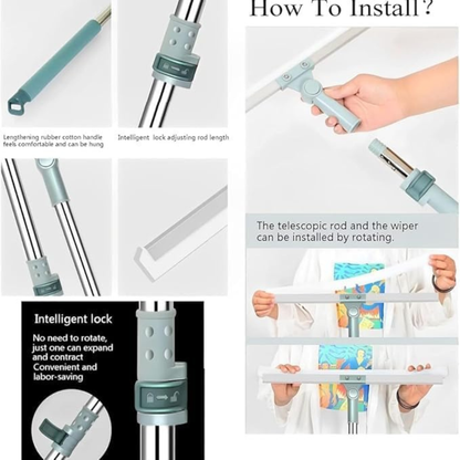 Multifunctional And Adjustable Magic Broom Wiper