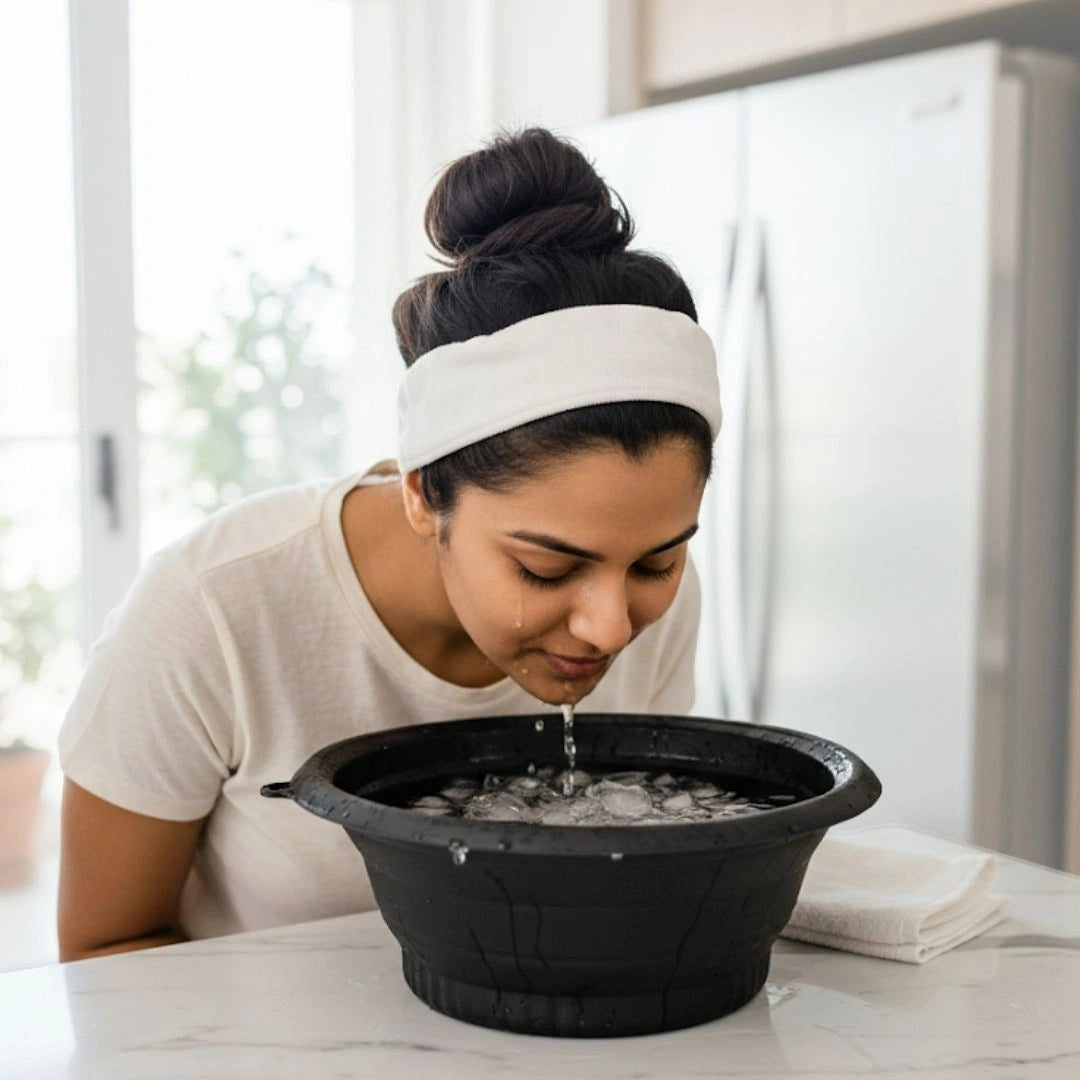 Collapsible Silicone Facial Ice Bath Bowl