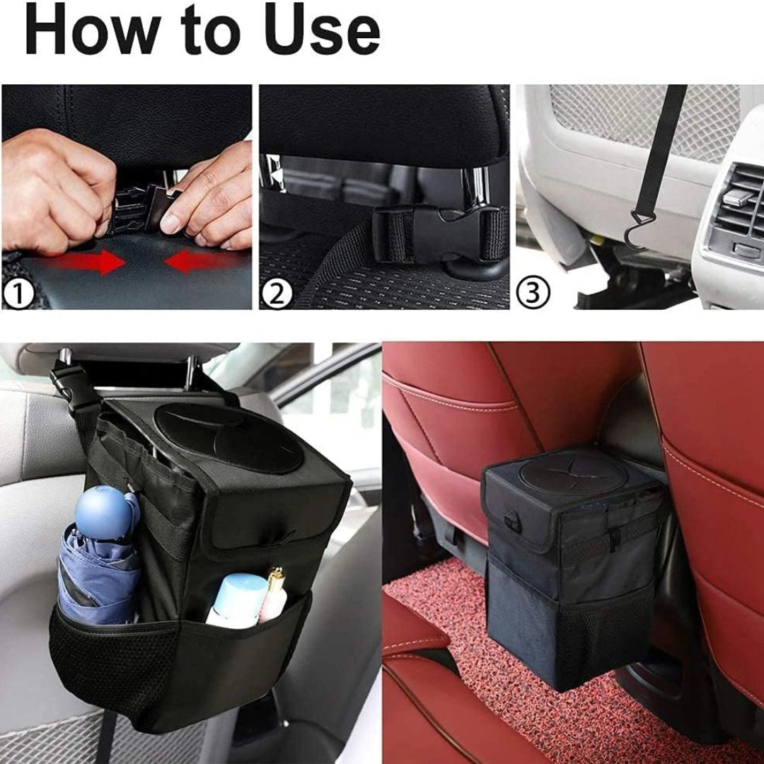 Waterproof Car Trash Can with Lid