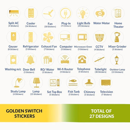 Golden Switch Board Stickers