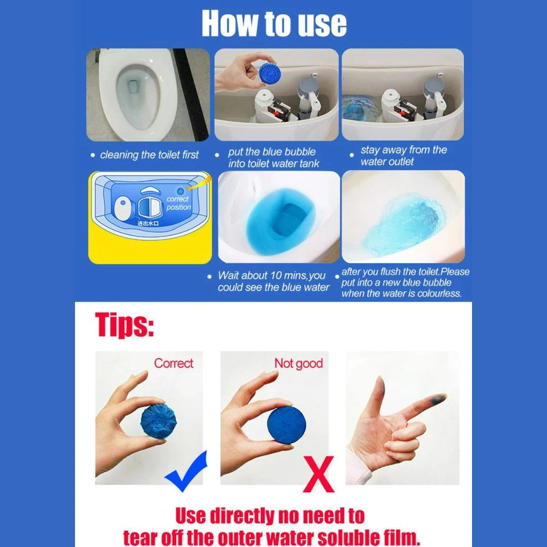 Toilet Cleaning Tablet (10 Pcs)