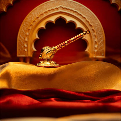 Bajrang Bali Small Gada with Stand