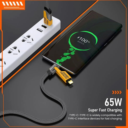4 in 1 Fast Charging Cable | Multi-Port USB-C to Type-C & Lightning