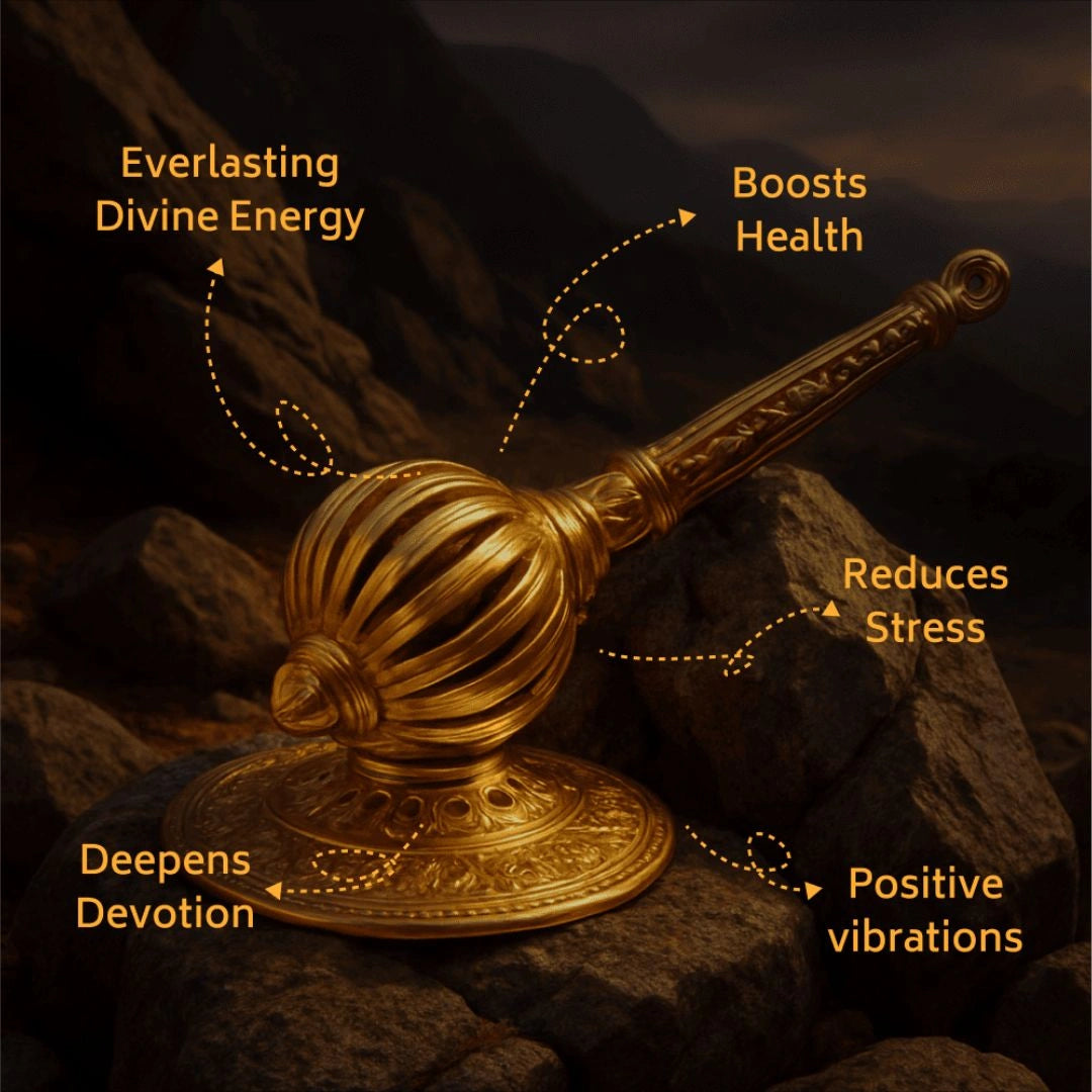 Bajrang Bali Small Gada with Stand