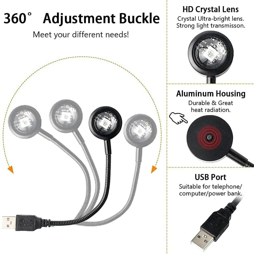 USB Sunset Projection Light Lamp