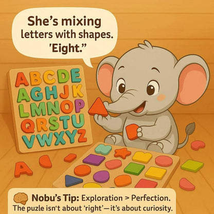 Wooden Learning Educational ABC & 123 Board for Kids